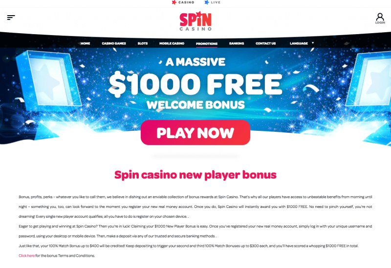 best free spin bonus usa casino